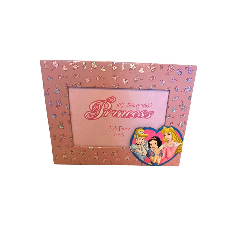 Vintage Walt Disney World Princess 4x6 Photo Frame Cinderella Snow White Aurora